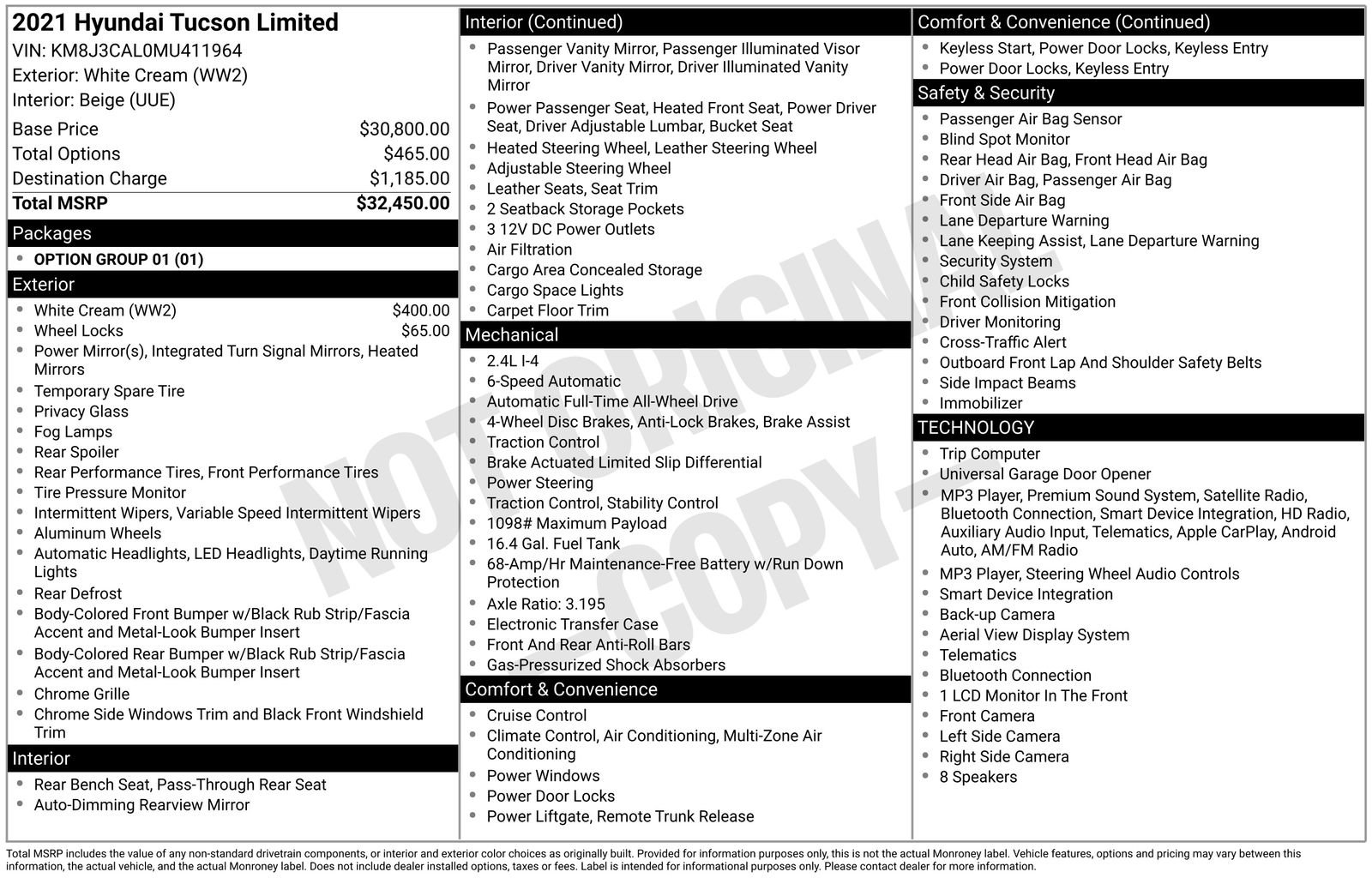 Used 2021 Hyundai Tucson Limited AWD/4WD image 75
