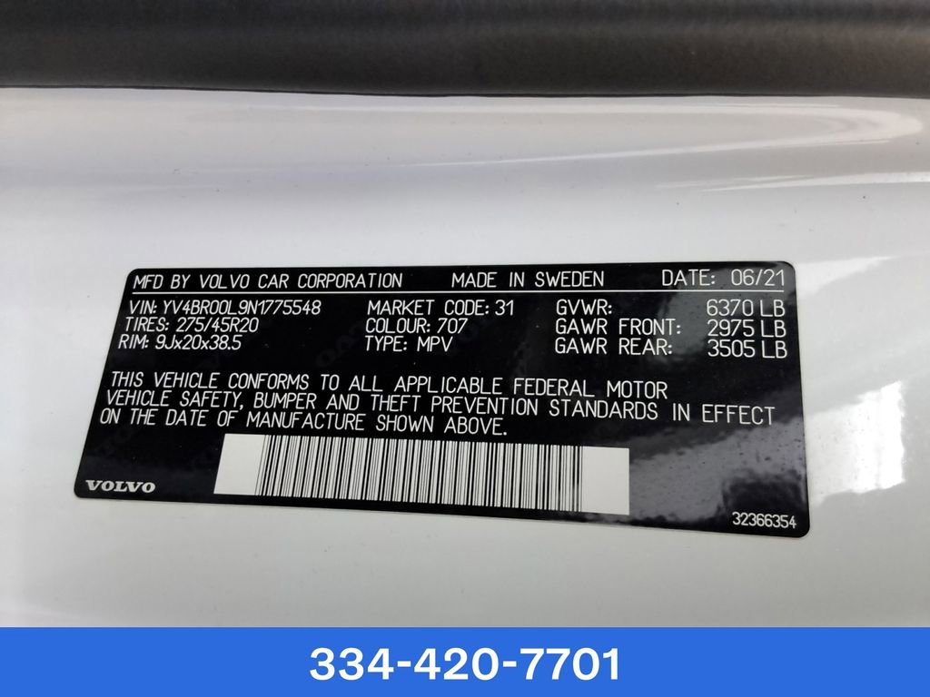 Used 2022 Volvo XC90 T8 Inscription image 35