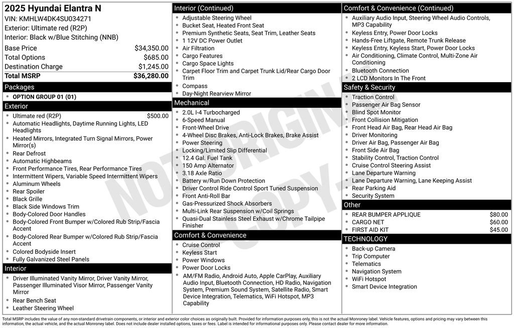New 2025 Hyundai Elantra N image 21