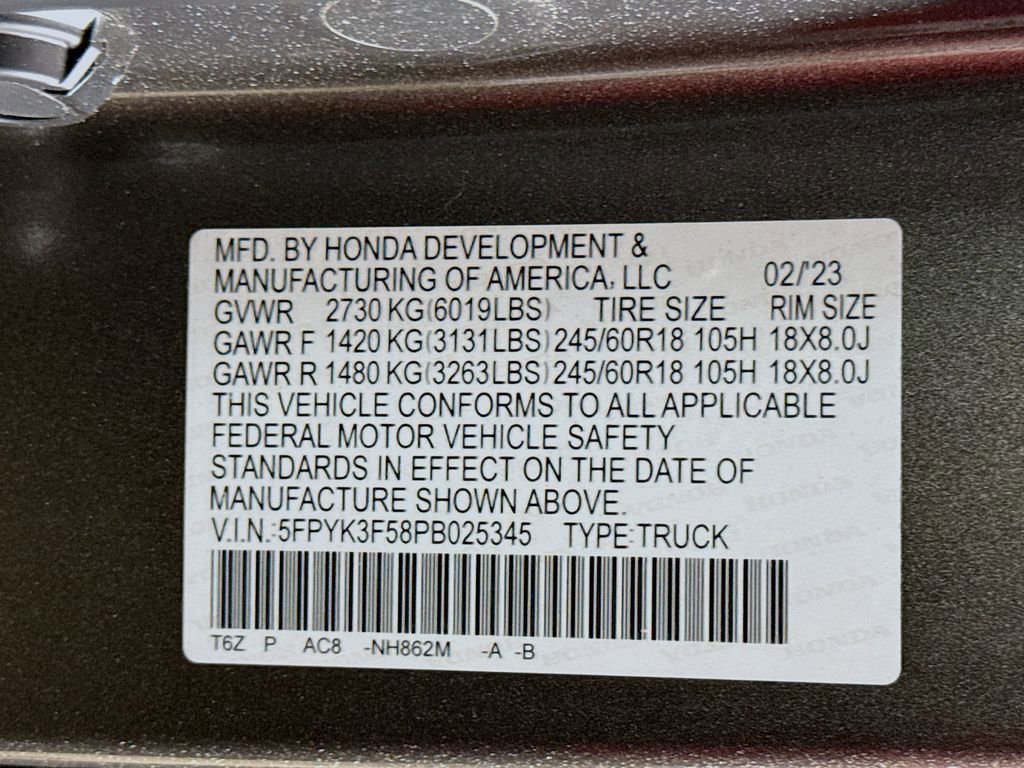 Used 2023 Honda Ridgeline RTL image 31