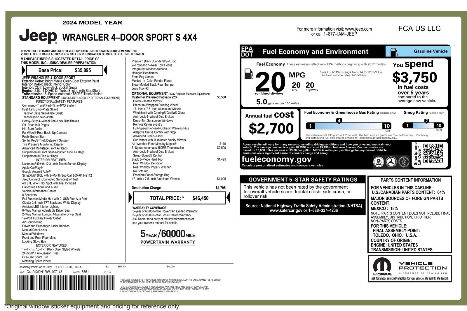 Used 2024 Jeep Wrangler Sport S image 2