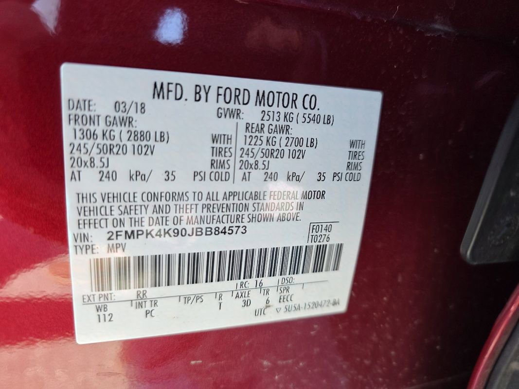 Used 2018 Ford Edge Titanium w/ Equipment Group 301A AWD/4WD image 38