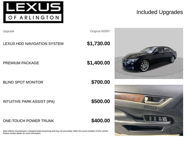 Used 2015 Lexus GS 350 w/ Premium Package RWD image 4