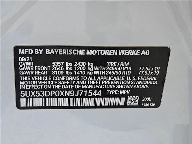 Used 2022 BMW X3 xDrive30i w/ Premium Package image 23