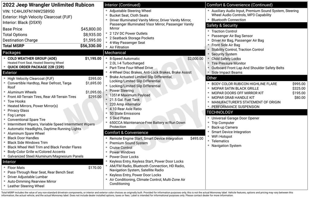 Used 2022 Jeep Wrangler Unlimited Rubicon w/ Cold Weather Group image 10