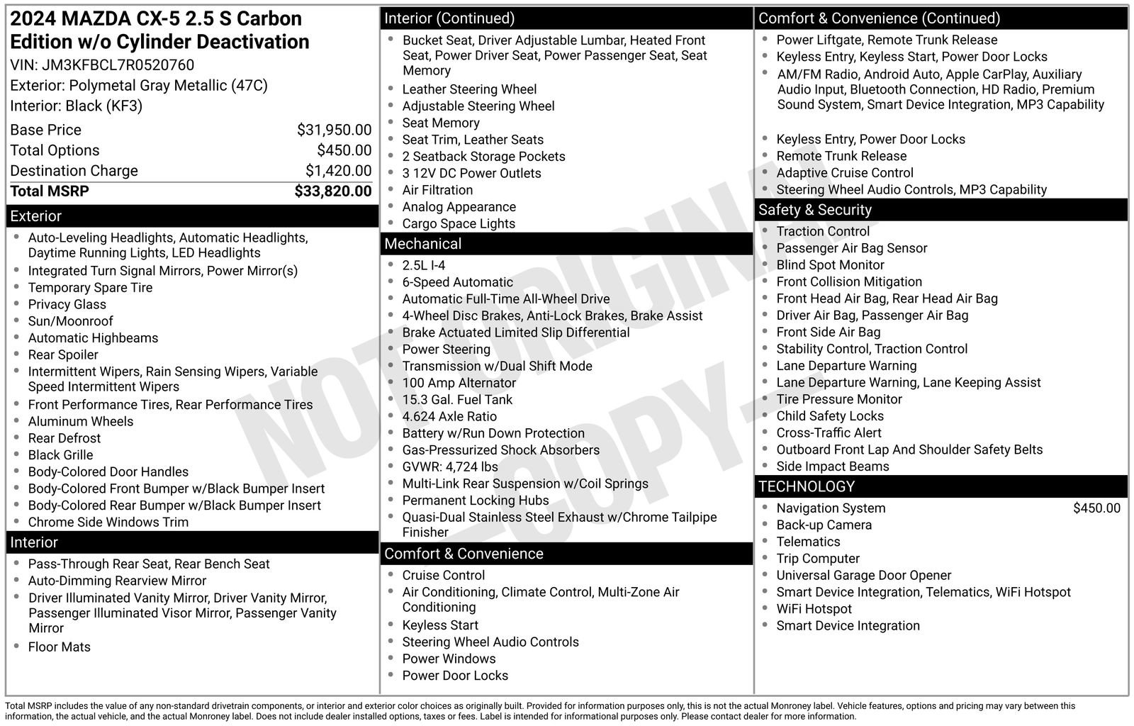 Used 2024 MAZDA CX-5 Carbon Edition image 35