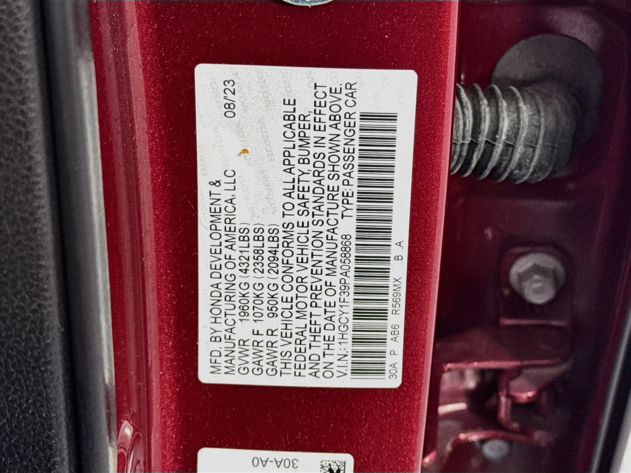 Certified 2023 Honda Accord EX image 31