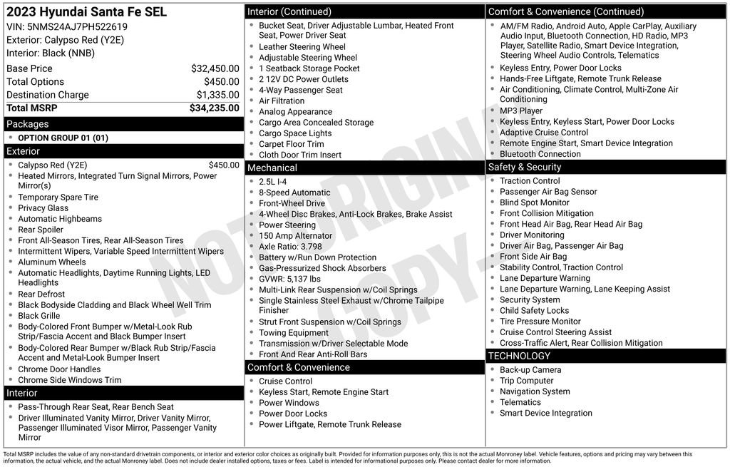 Used 2023 Hyundai Santa Fe SEL image 28