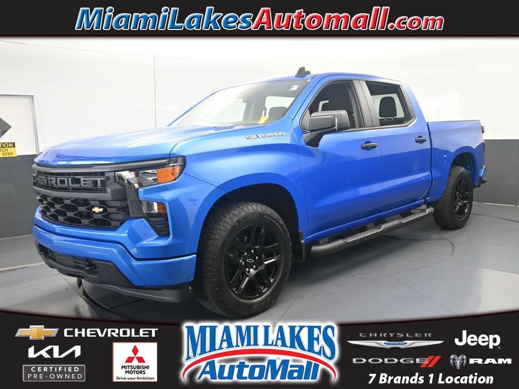Used 2025 Chevrolet Silverado 1500 Custom w/ Turbomax Blackout Package RWD 360° Tour