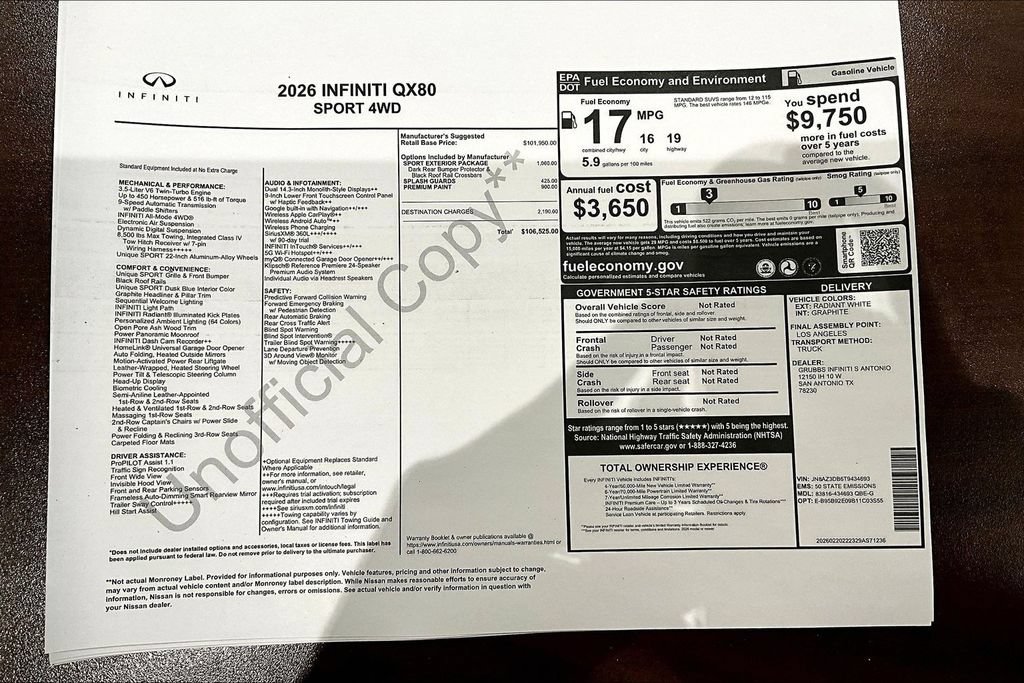 Used 2026 INFINITI QX80 4WD w/ Sport Exterior Package image 33