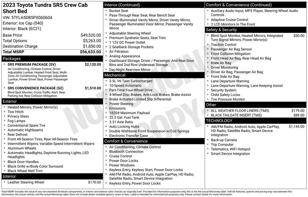 Used 2023 Toyota Tundra SR5 w/ SR5 Premium Package image 6