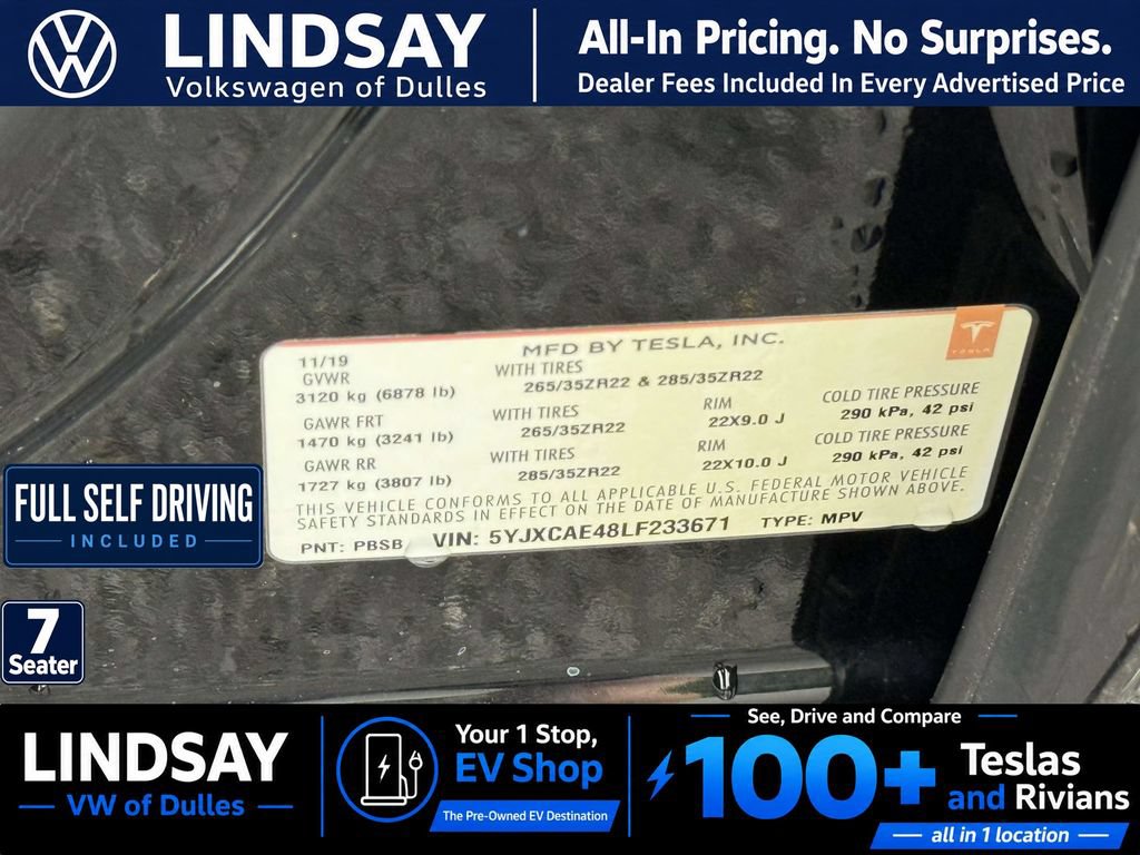 Used 2020 Tesla Model X Performance AWD/4WD image 23