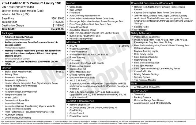 Certified 2024 Cadillac XT5 Premium Luxury FWD image 33