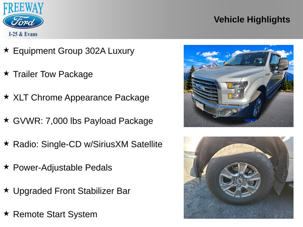 Used 2017 Ford F150 XLT w/ Equipment Group 302A Luxury AWD/4WD image 2
