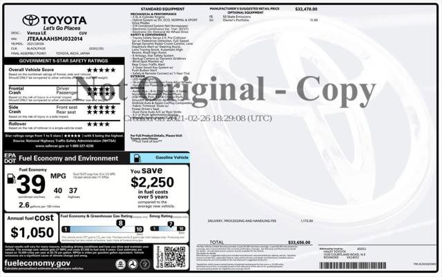 Used 2021 Toyota Venza LE image 4