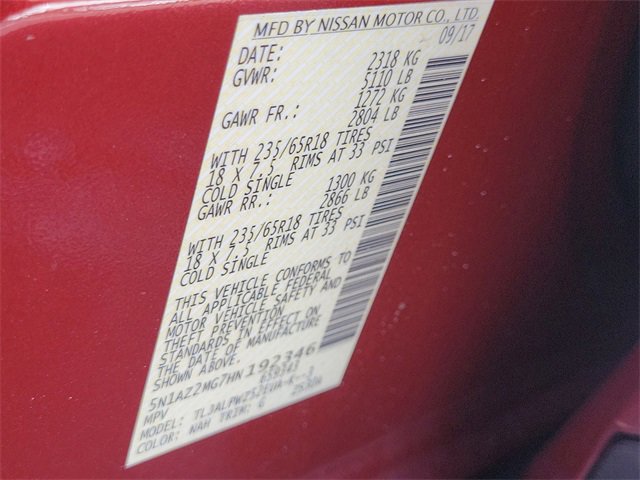 Used 2017 Nissan Murano S w/ Navigation Package image 27