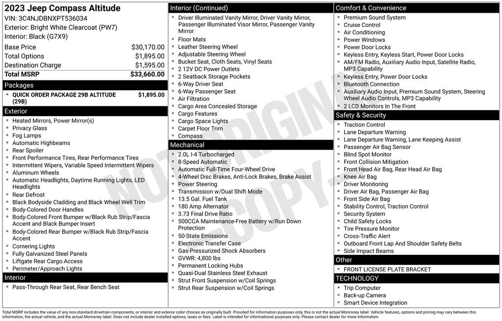Used 2023 Jeep Compass Altitude image 15