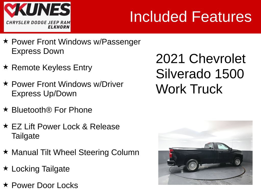 Used 2021 Chevrolet Silverado 1500 W/T w/ WT Value Package AWD/4WD image 3