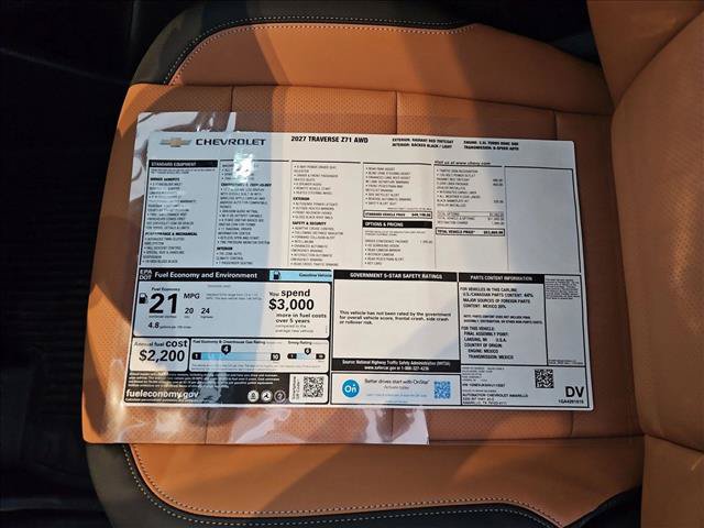 New 2027 Chevrolet Traverse Z71 w/ Driver Confidence Package AWD/4WD image 18