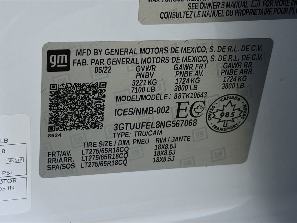 Used 2022 GMC Sierra 1500 AT4X AWD/4WD image 30