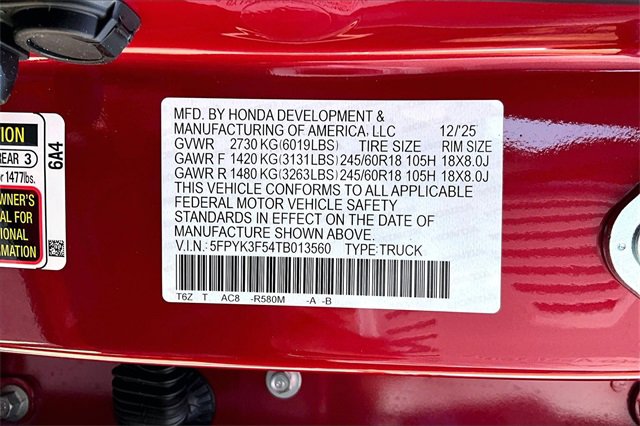 New 2026 Honda Ridgeline RTL image 11