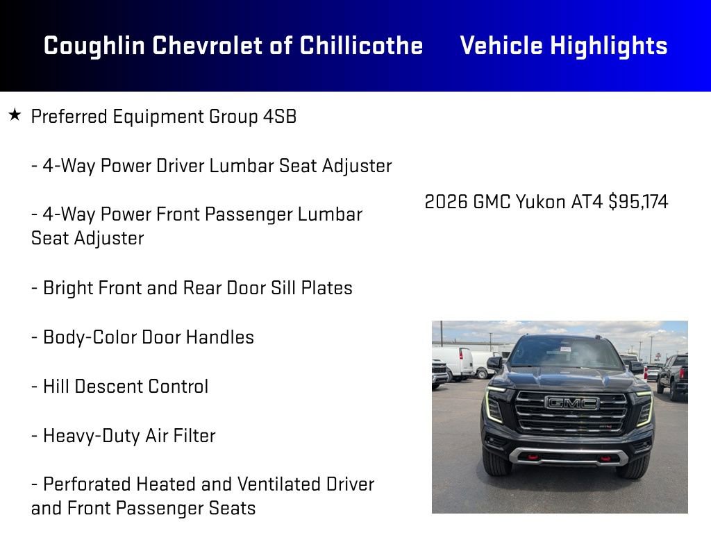 New 2026 GMC Yukon AT4 w/ AT4 Premium Plus Package AWD/4WD image 6