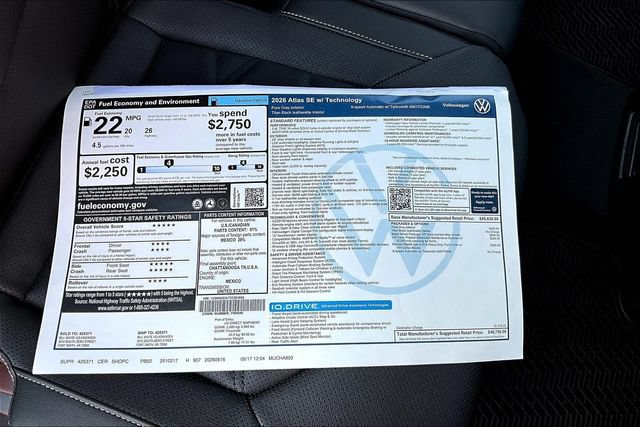 New 2026 Volkswagen Atlas SE AWD/4WD image 14