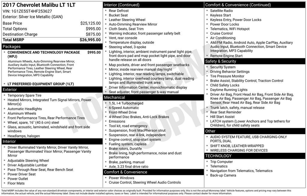 Used 2017 Chevrolet Malibu LT image 4
