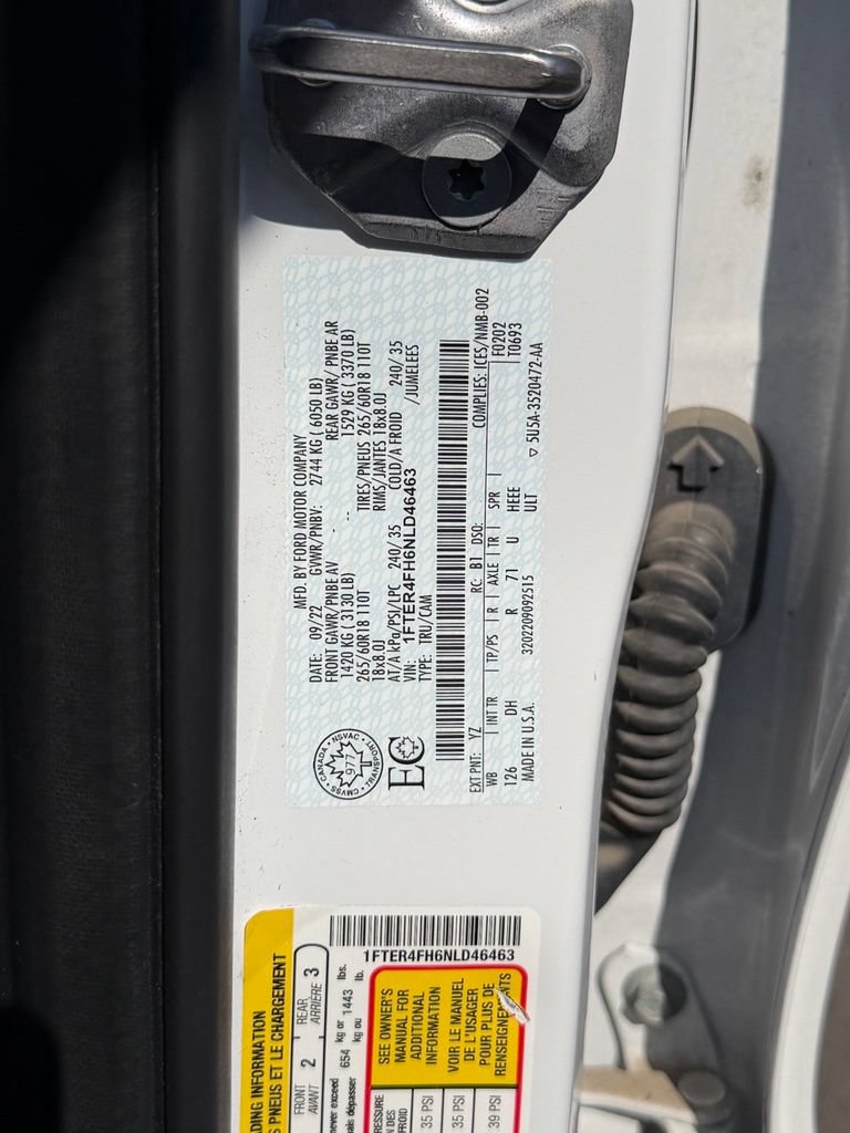 Used 2022 Ford Ranger Lariat w/ Equipment Group 501A High AWD/4WD image 19