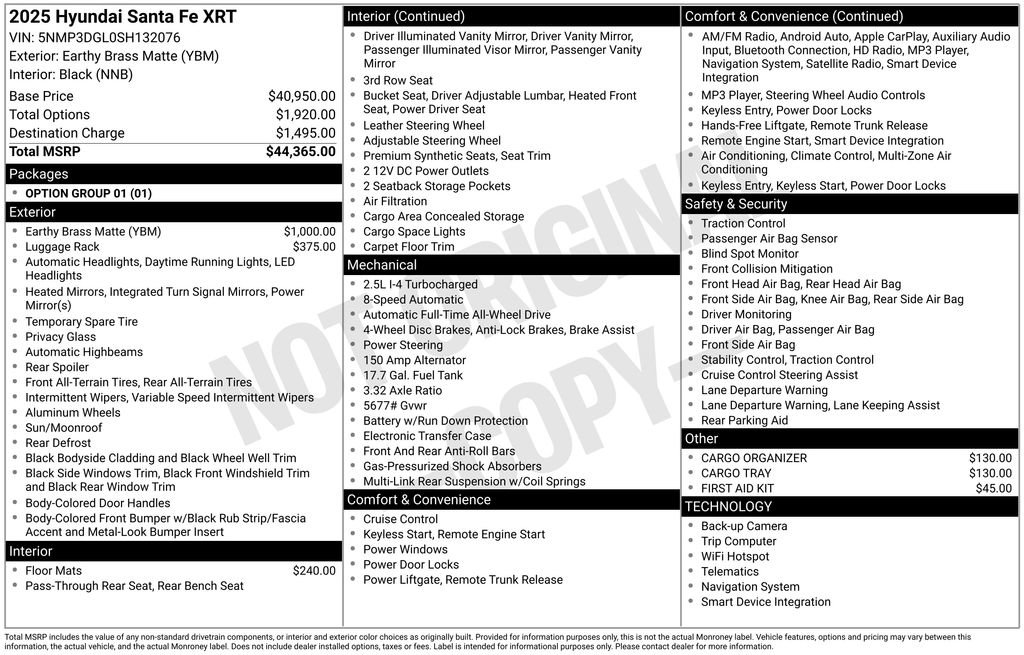 Certified 2025 Hyundai Santa Fe XRT AWD/4WD image 35