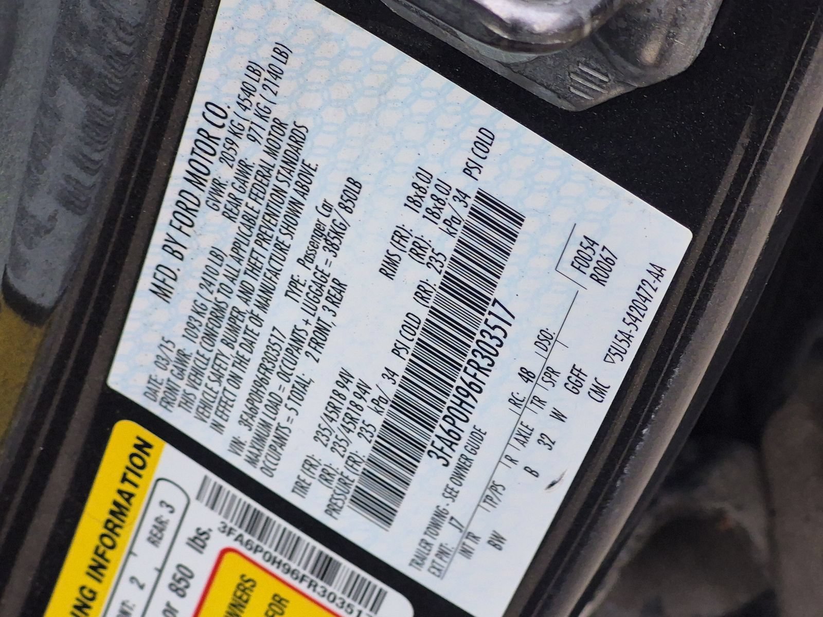 Used 2015 Ford Fusion SE w/ Equipment Group 202A FWD image 27
