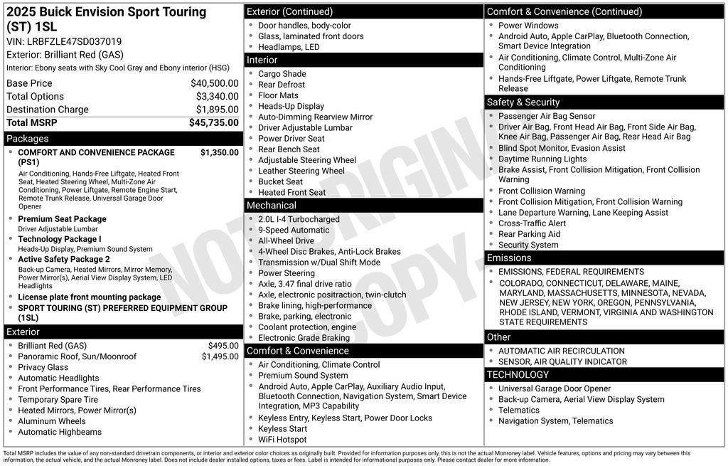 Used 2025 Buick Envision Sport Touring image 36