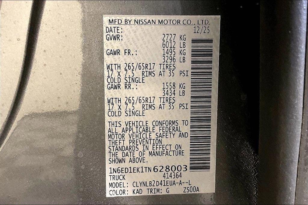 New 2026 Nissan Frontier SV w/ Tow Package image 26