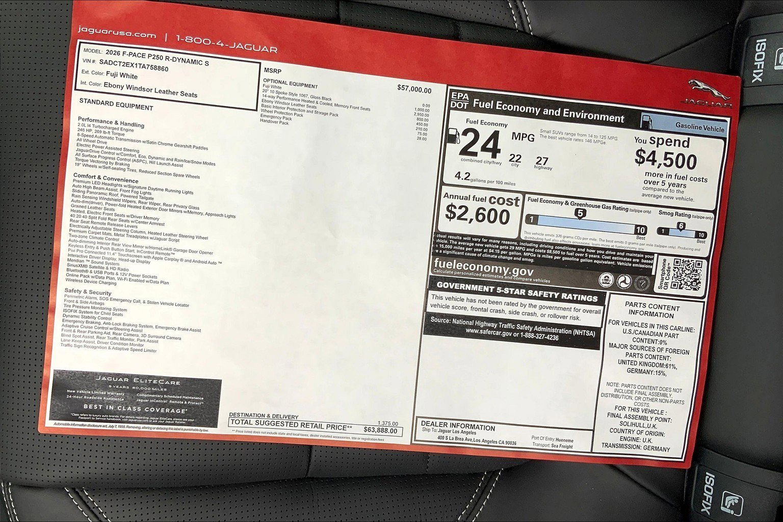 New 2026 Jaguar F-PACE R-Dynamic S image 11