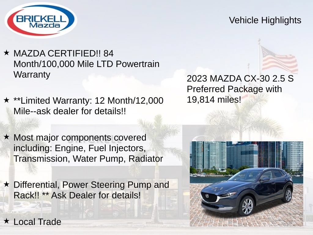 Used 2023 MAZDA CX-30 AWD 2.5 S w/ Preferred Package image 16