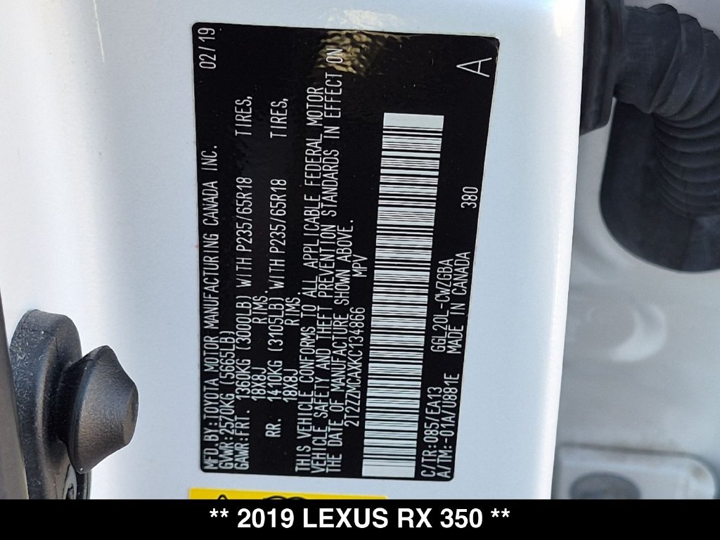 Used 2019 Lexus RX 350 FWD w/ Accessory Package image 34