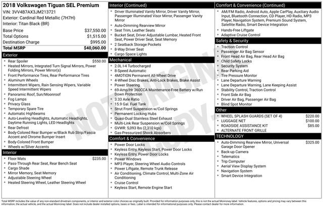 Used 2018 Volkswagen Tiguan SEL Premium image 32