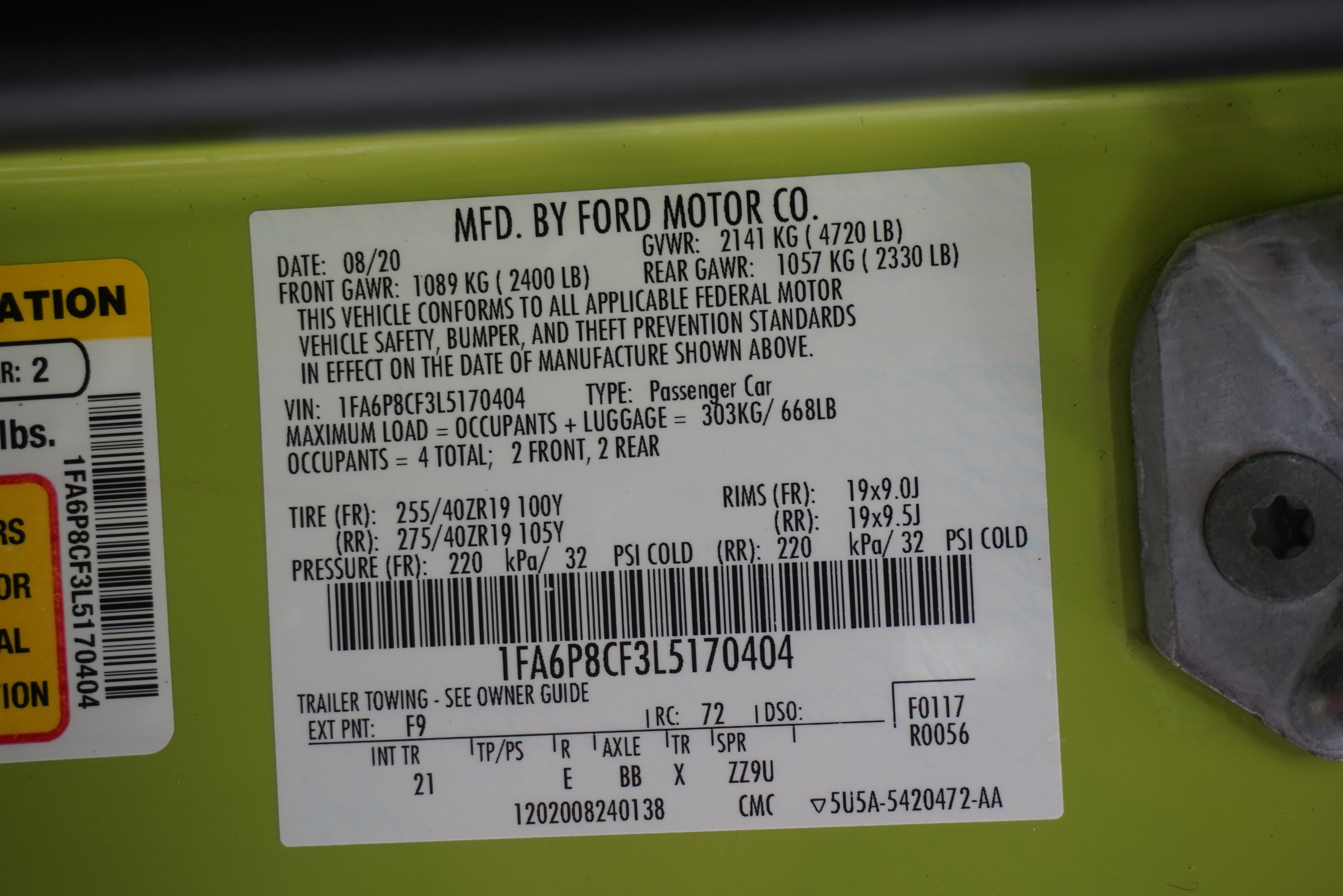 Used 2020 Ford Mustang GT w/ GT Performance Package RWD image 30