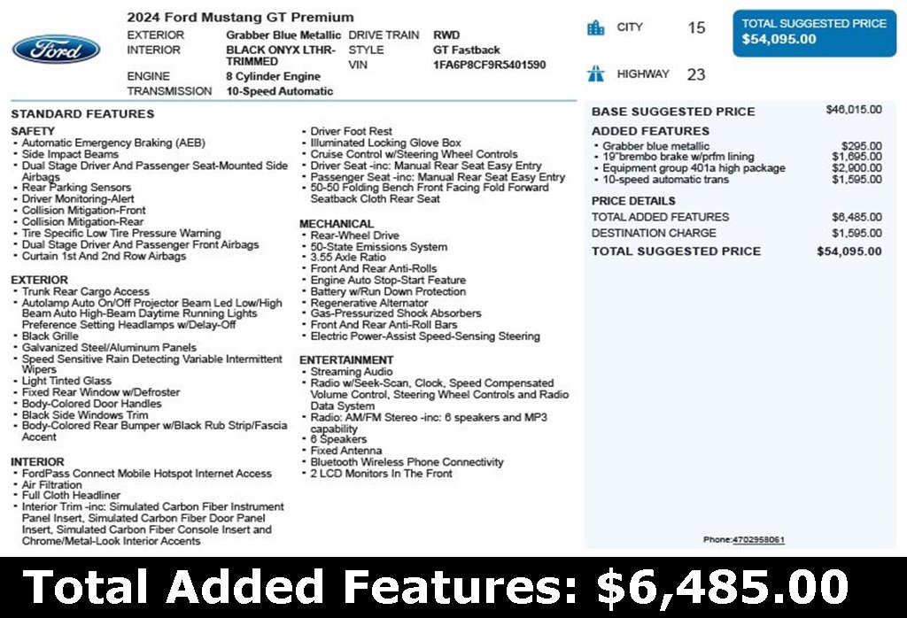 Used 2024 Ford Mustang GT Premium image 3