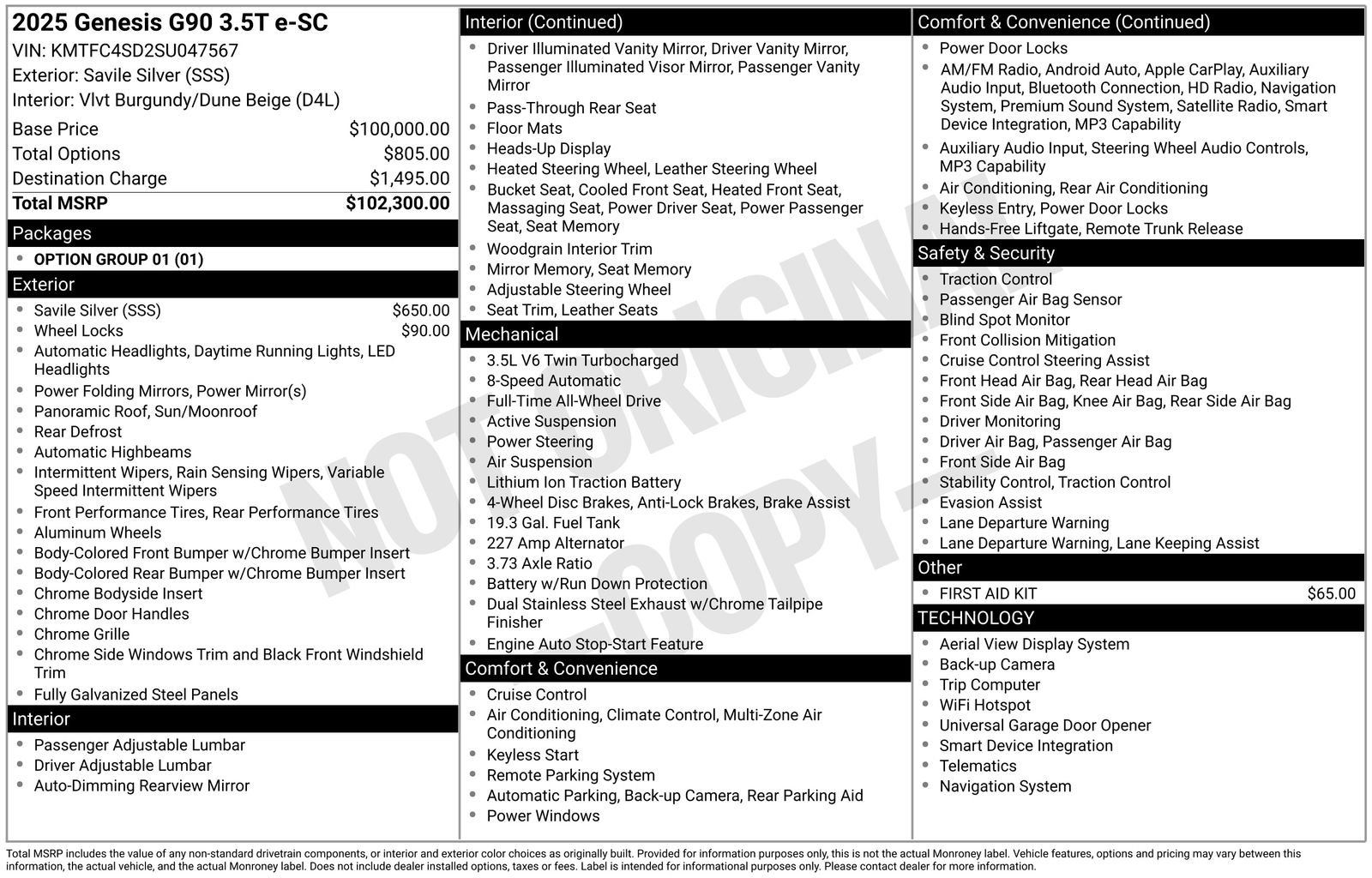 Used 2025 Genesis G90 3.5T image 36