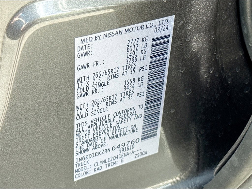 Used 2024 Nissan Frontier SL w/ Technology Package image 32