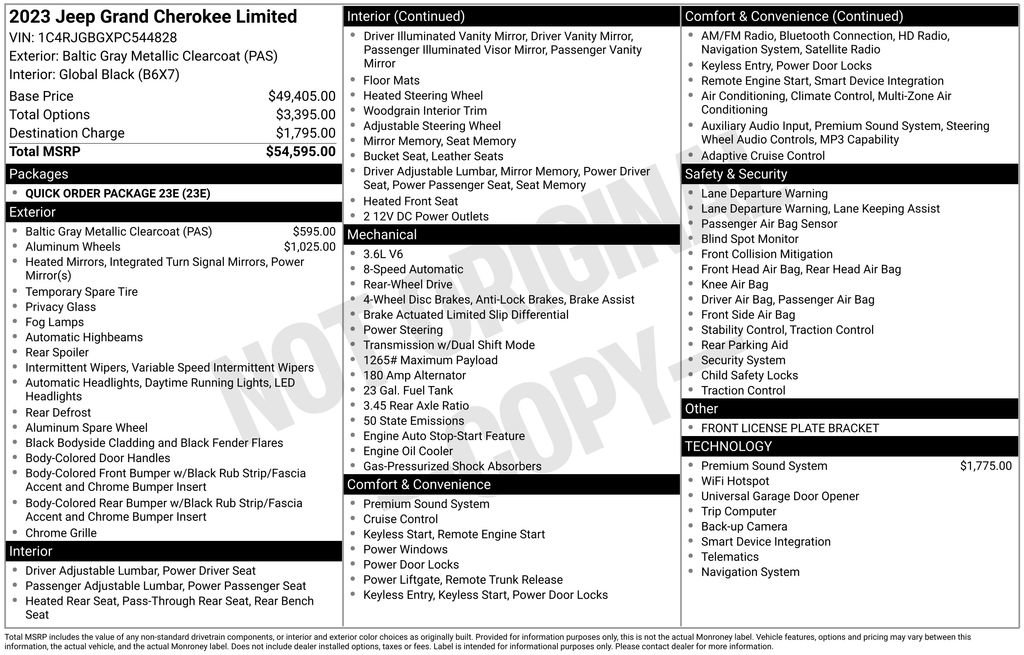 Used 2023 Jeep Grand Cherokee Limited RWD image 15