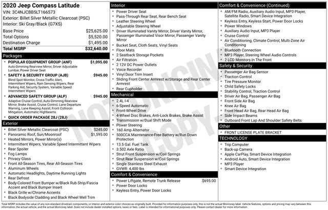 Used 2020 Jeep Compass Latitude w/ Popular Equipment Group image 12