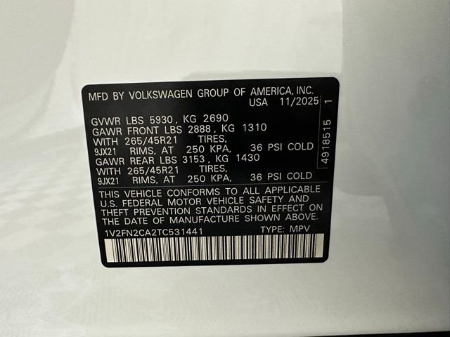 New 2026 Volkswagen Atlas SEL Premium R-Line image 42