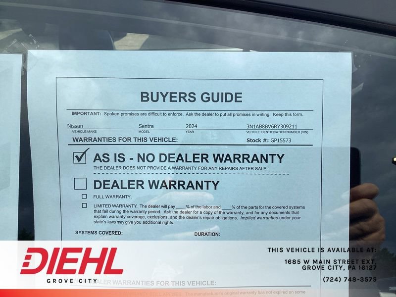 Used 2024 Nissan Sentra S FWD image 13