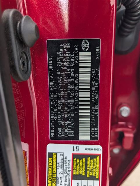 Used 2022 Toyota Camry LE FWD image 36