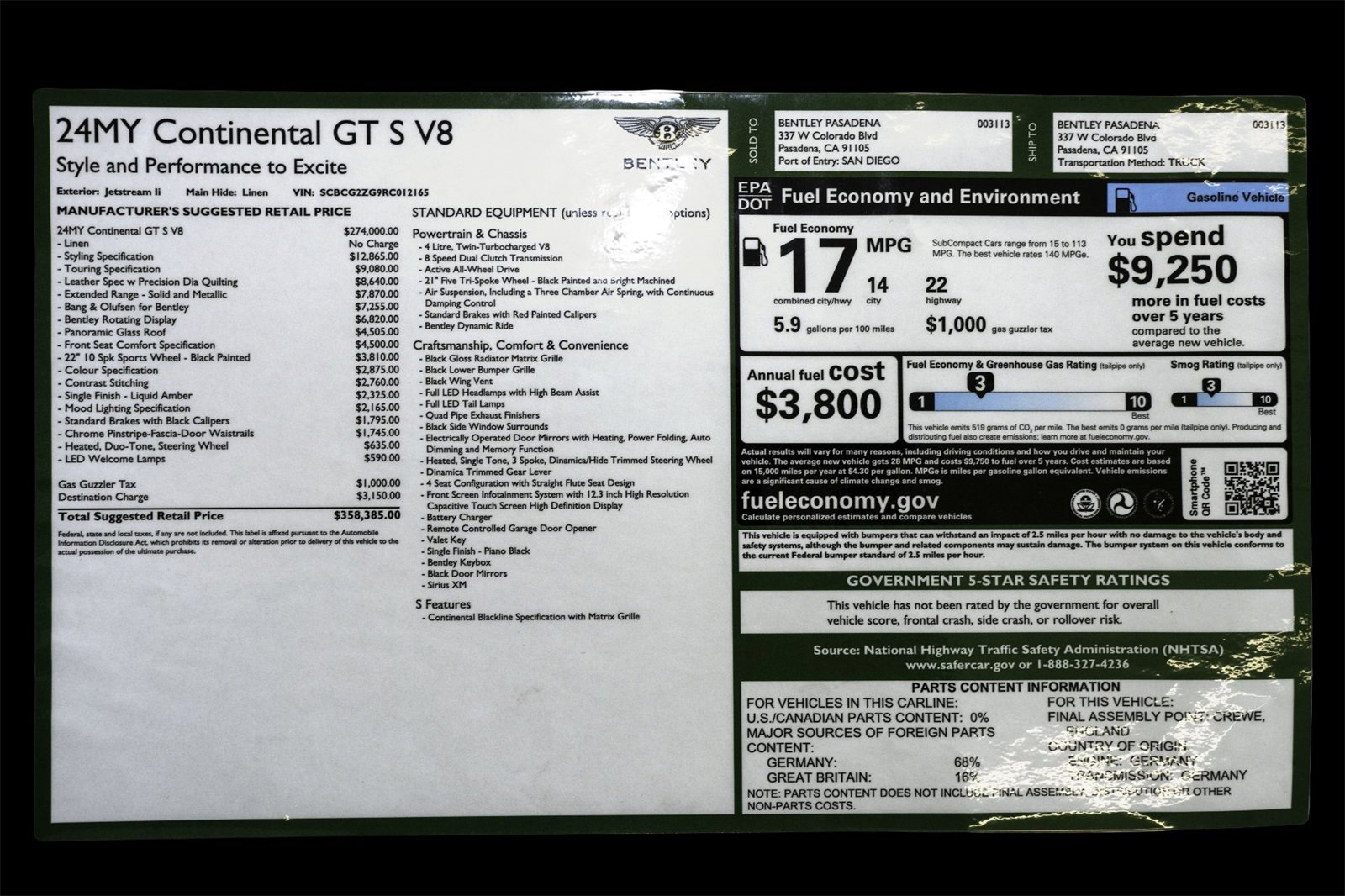 New 2024 Bentley Continental GT S image 41