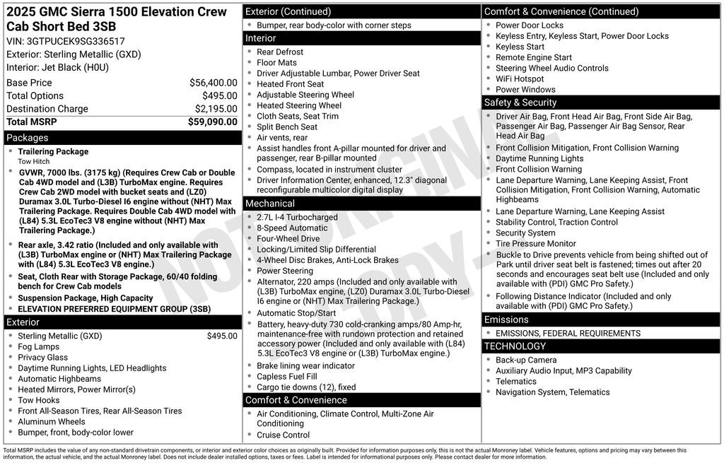 Used 2025 GMC Sierra 1500 Elevation image 3