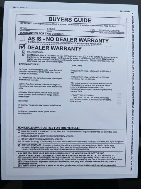 Certified 2024 Toyota Sequoia Limited AWD/4WD image 63