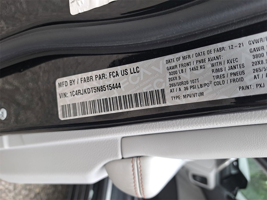 Used 2022 Jeep Grand Cherokee L Overland w/ Luxury Tech Group IV image 39